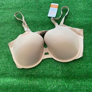 Warner’s No Side Effects 01356 Bra 40D Beige Lightly Lined Underwire NWT